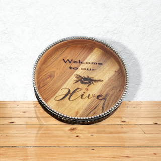 Welcome to Our Hive Serving Tray