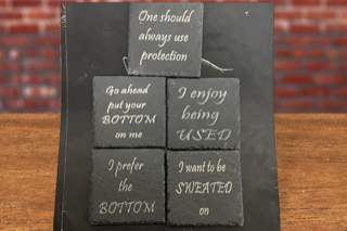 Talk Dirty to me Coasters - Slate