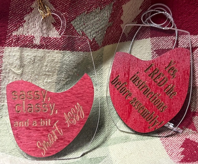 Wine Glass Ornament or Bottle Tags