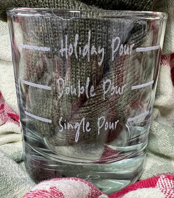 Holiday Whiskey Glass